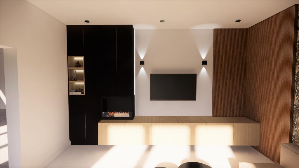 la solution chaud froid cheminée foyer mobilier sur mesure store extérieurs